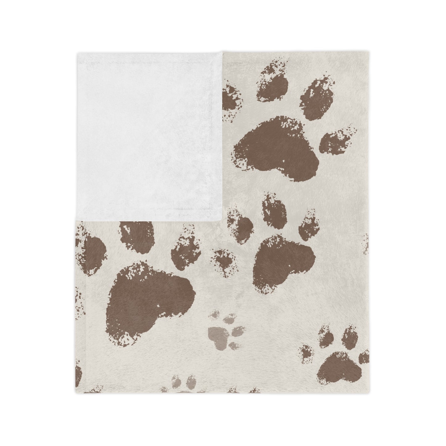Velveteen Blanket - Soft Paw Print Blanket – Cozy & Plush for Cat Lovers