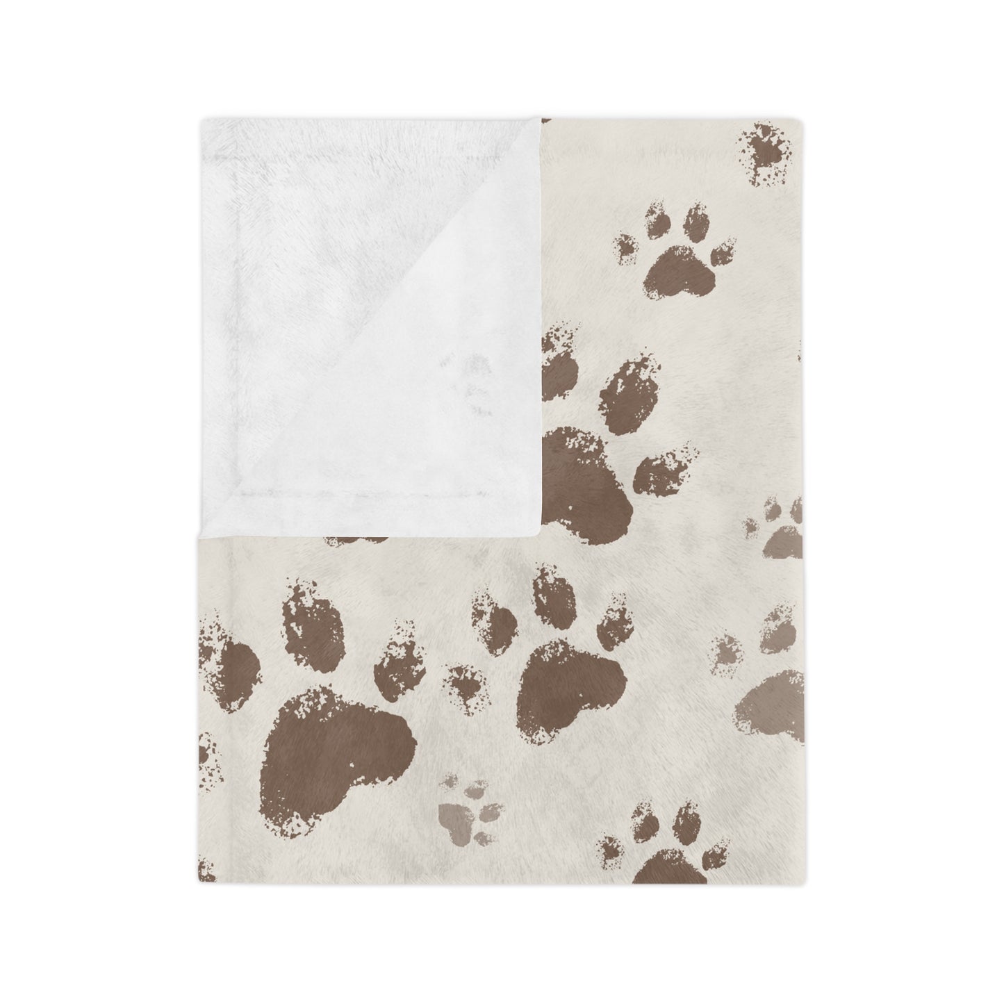 Velveteen Blanket - Soft Paw Print Blanket – Cozy & Plush for Cat Lovers