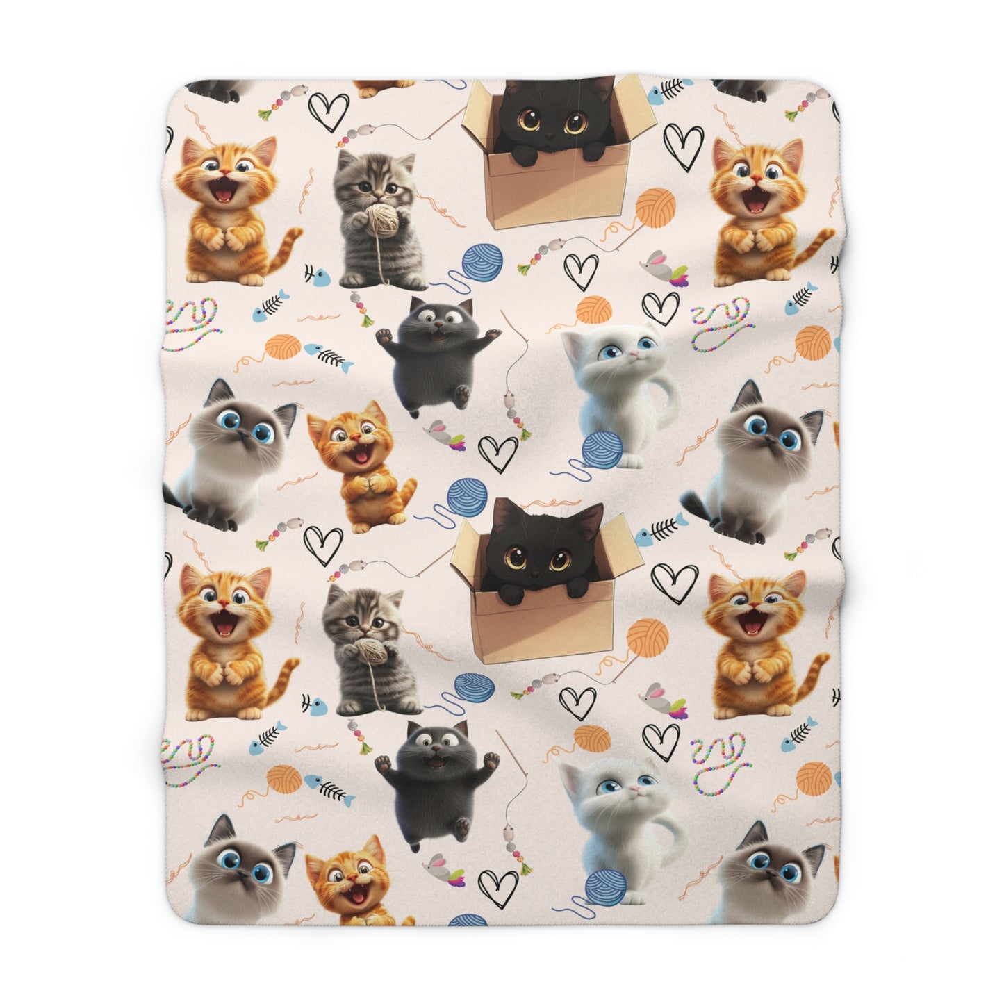 Cat Lovers Sherpa Fleece Blanket Perfect Gift for Cat Enthusiast