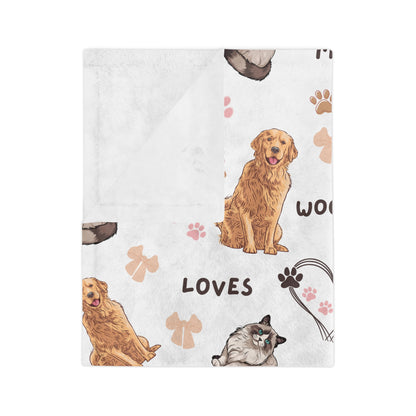 Ragdoll and Golden Retriever Pattern Design Blanket – Cozy Comfort for Dog and Cat Lovers