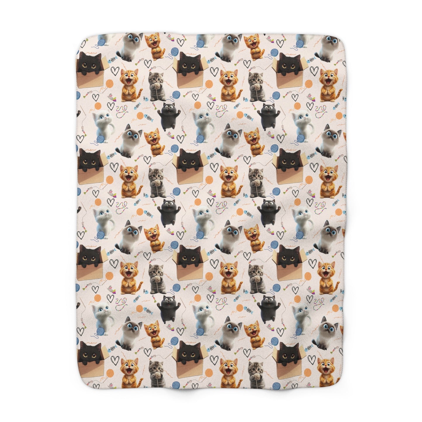 Cat Lovers Sherpa Fleece Blanket Perfect Gift for Cat Enthusiast