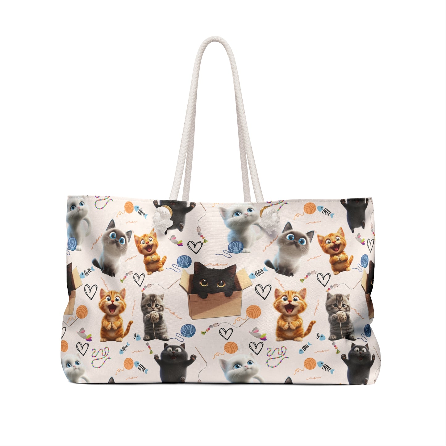 Cat Lover Tote Bag – Stylish & Spacious Cat Pattern Design | Perfect for Everyday Use