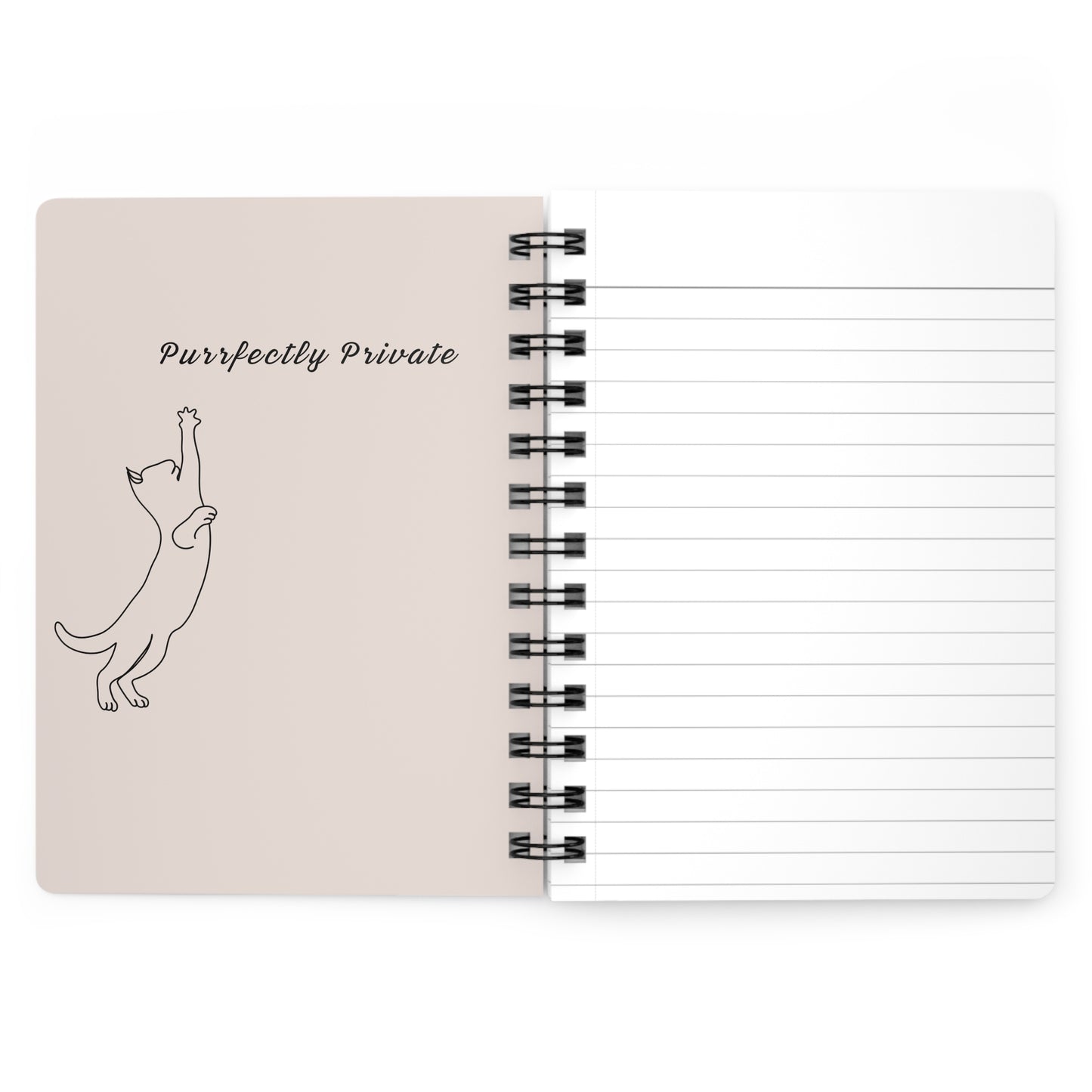 Whiskered Wisdom Journal - Cat-Themed Spiral Notebook, 150 Lined Pages, Perfect Gift for Cat Lovers