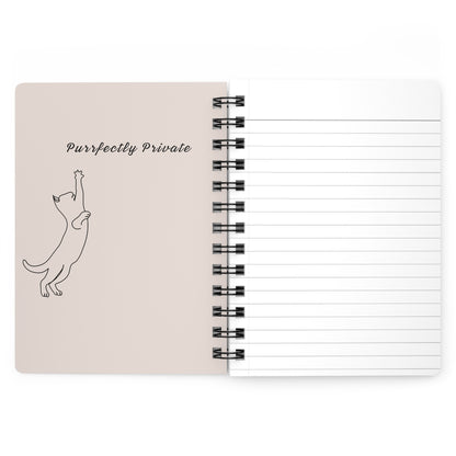 Whiskered Wisdom Journal - Cat-Themed Spiral Notebook, 150 Lined Pages, Perfect Gift for Cat Lovers