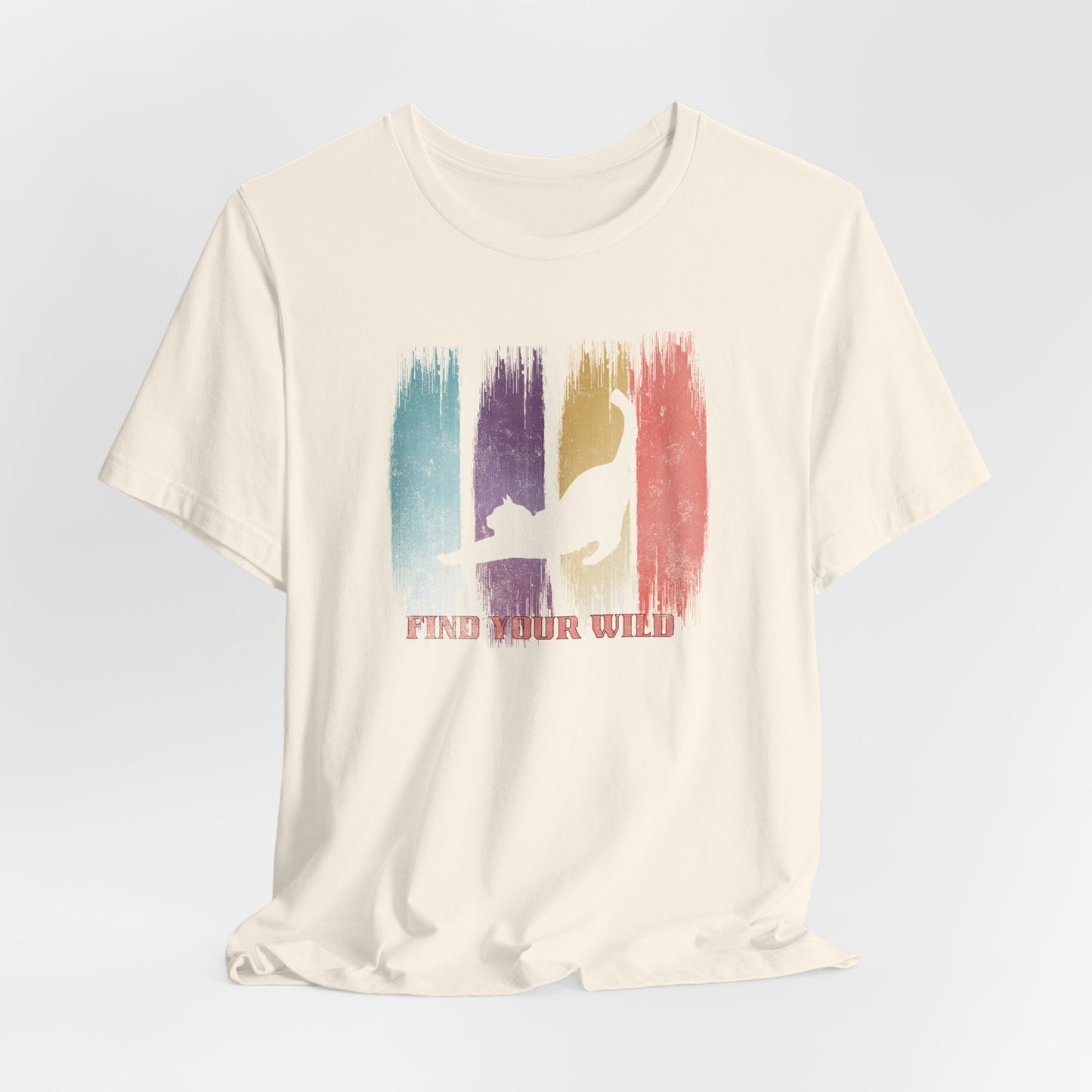 Cat Lover T-Shirt – Find Your Wild | Inspirational & Artistic Cat Design
