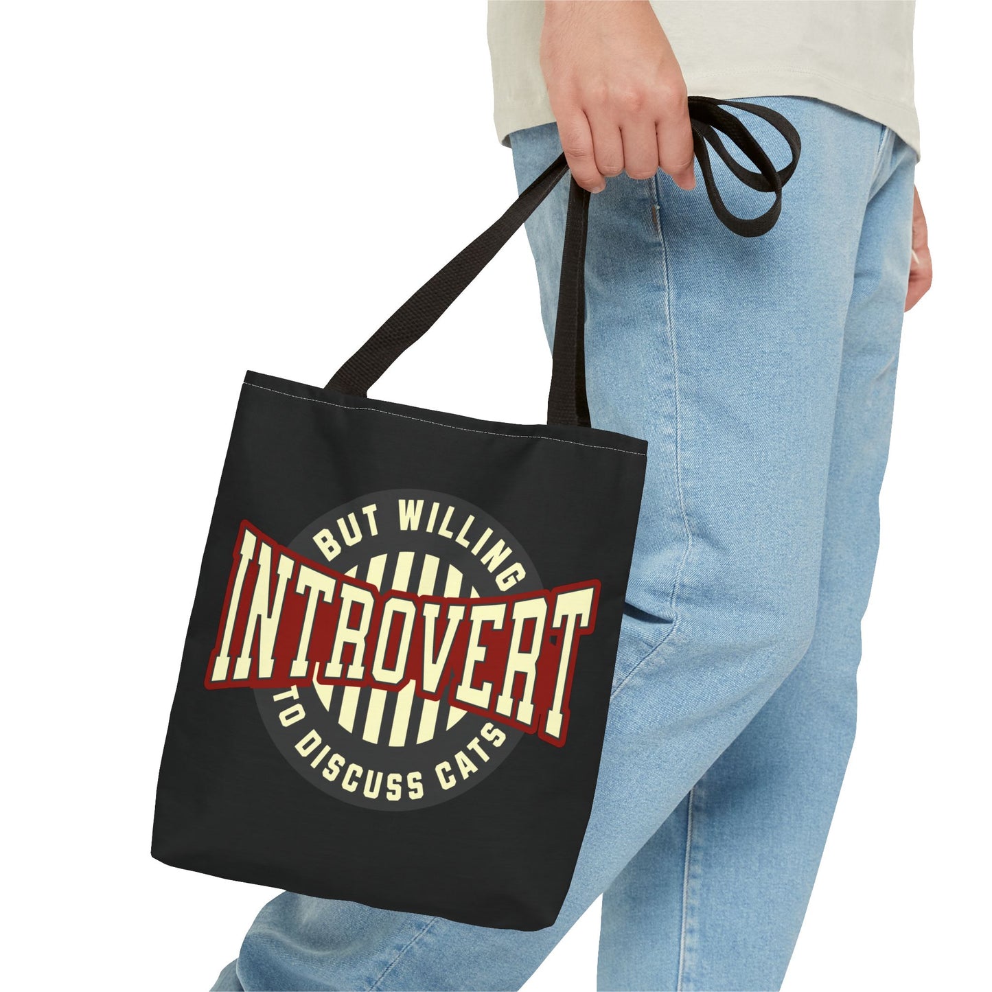 Cat Lover Tote Bag - Introvert But Willing to Discuss Cats
