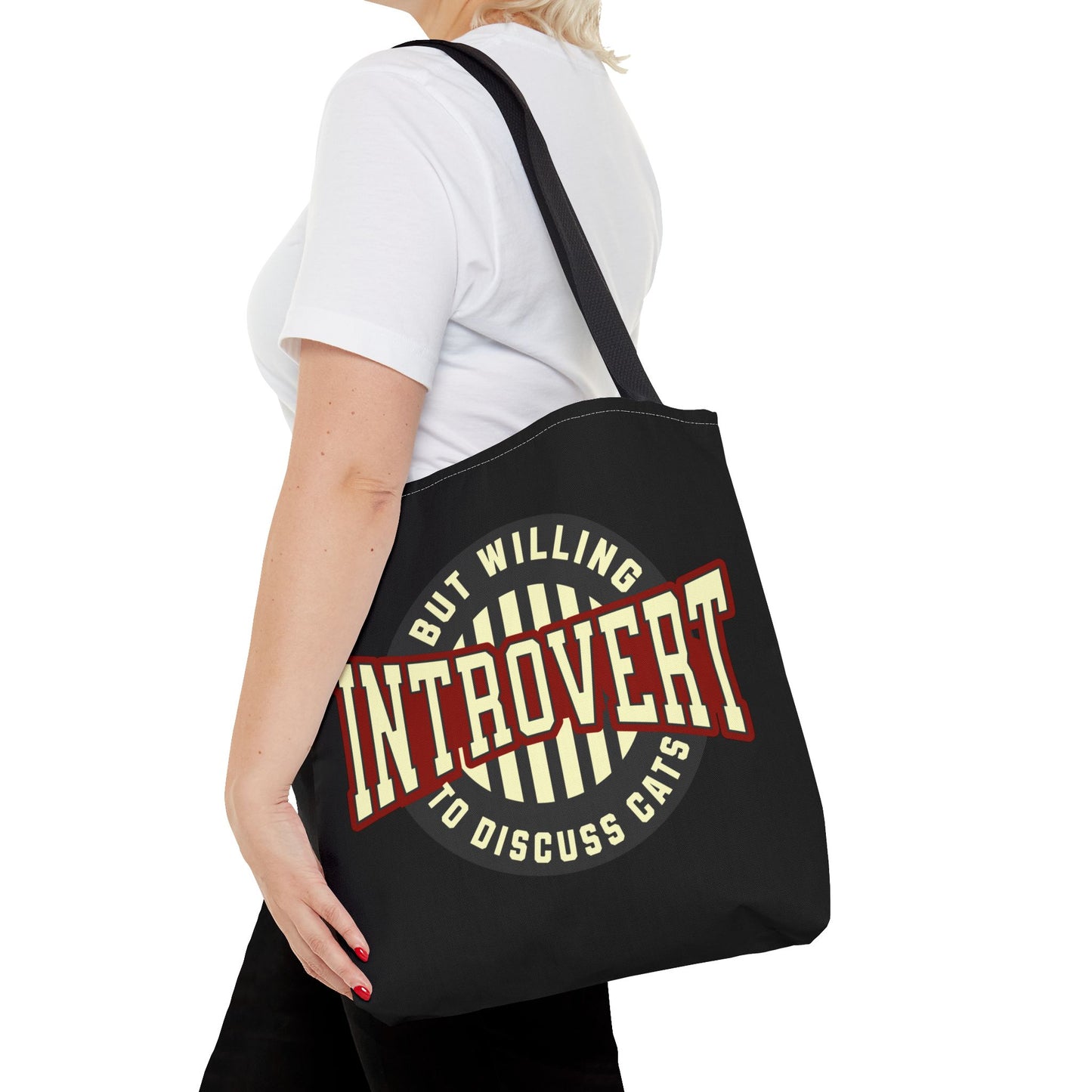 Cat Lover Tote Bag - Introvert But Willing to Discuss Cats