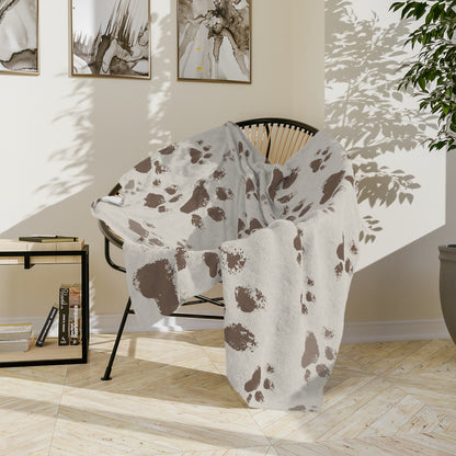 Velveteen Blanket - Soft Paw Print Blanket – Cozy & Plush for Cat Lovers