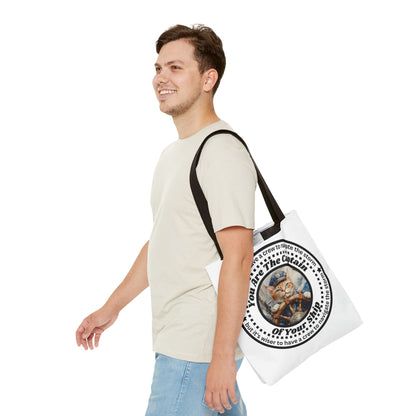 Cat Lover Tote Bag "You Are The Captain of Your Ship", Motivational Cat Lover Tote