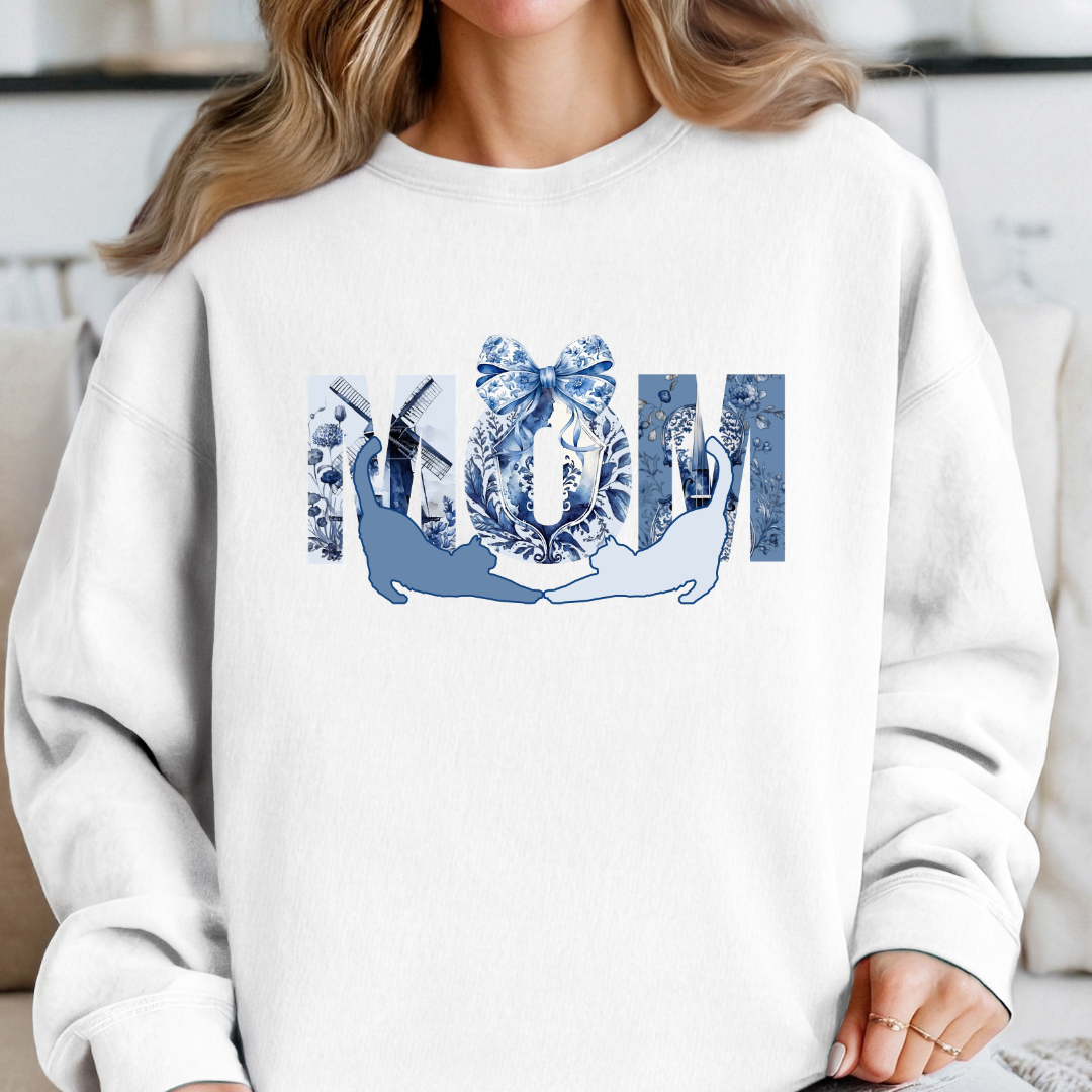 Cat Lover Sweatshirt for Stylish Cat Moms, Perfect Gift