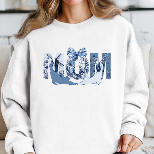 Cat Lover Sweatshirt for Stylish Cat Moms, Perfect Gift
