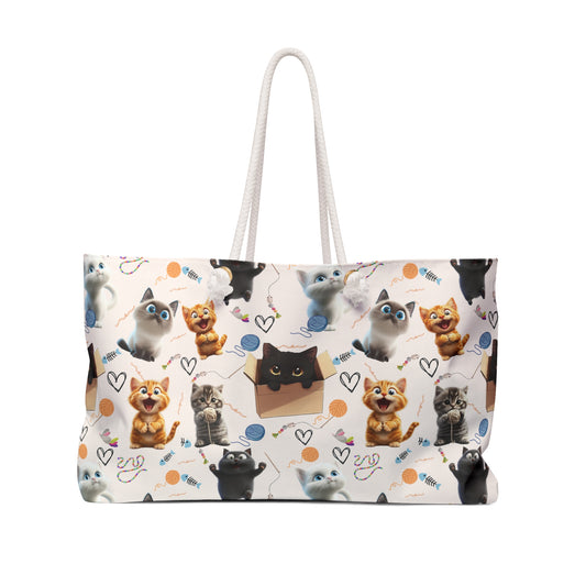 Cat Lover Tote Bag – Stylish & Spacious Cat Pattern Design | Perfect for Everyday Use