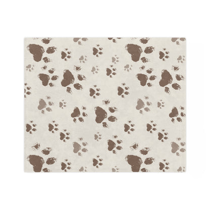 Velveteen Blanket - Soft Paw Print Blanket – Cozy & Plush for Cat Lovers