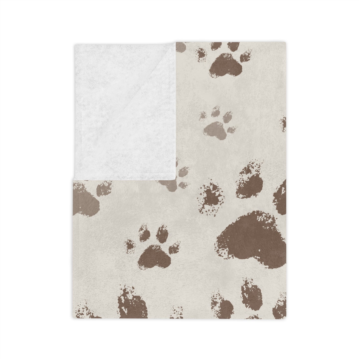 Velveteen Blanket - Soft Paw Print Blanket – Cozy & Plush for Cat Lovers