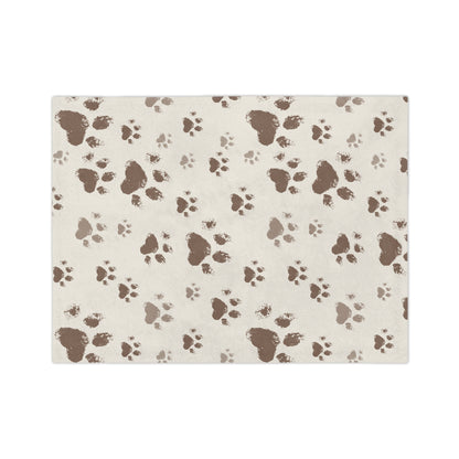 Velveteen Blanket - Soft Paw Print Blanket – Cozy & Plush for Cat Lovers