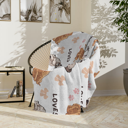 Ragdoll and Golden Retriever Pattern Design Blanket – Cozy Comfort for Dog and Cat Lovers