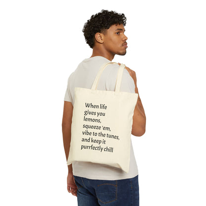 Cotton Canvas Tote Bag for Cat Lovers, Cat Mom Gift