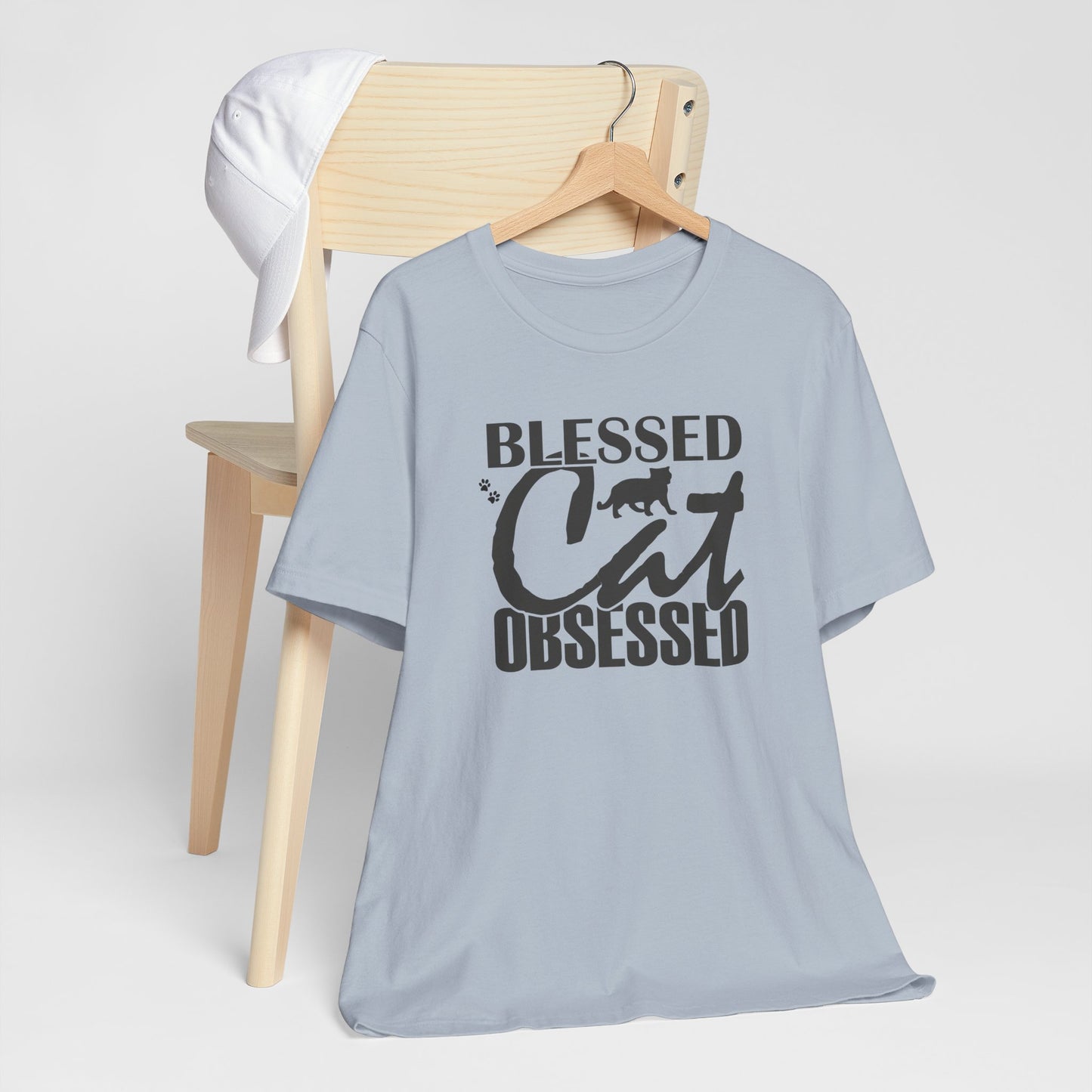 Blessed, Cat Obsessed T-Shirt – Perfect for Cat Lovers | Unisex Graphic Tee