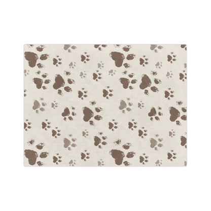 Velveteen Blanket - Soft Paw Print Blanket – Cozy & Plush for Cat Lovers