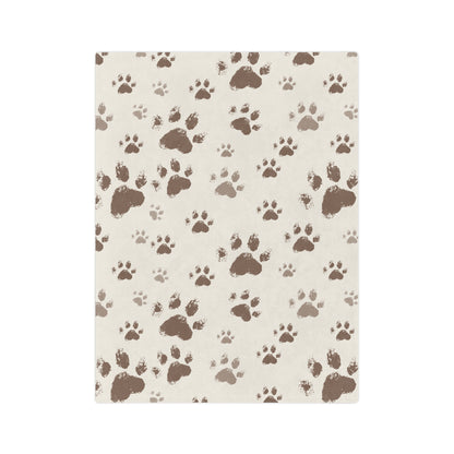 Velveteen Blanket - Soft Paw Print Blanket – Cozy & Plush for Cat Lovers