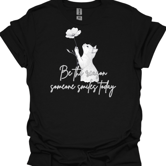 Cat Lover T-Shirt – Be the Reason Someone Smiles Today | Cute, Positive & Uplifting Cat Tee